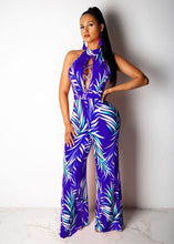 Load image into Gallery viewer, Floral Print Summer Casual Jumpsuit Sexy Women O neck Sleeveless - Sophornlilly