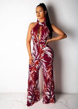 Load image into Gallery viewer, Floral Print Summer Casual Jumpsuit Sexy Women O neck Sleeveless - Sophornlilly