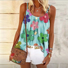 Load image into Gallery viewer, Floral Printed Casual Women Tank Tops Summer Sleeveless Loose
