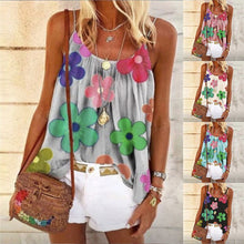 Load image into Gallery viewer, Floral Printed Casual Women Tank Tops Summer Sleeveless Loose