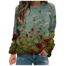 Load image into Gallery viewer, Floral Printing Women&#39;s Blouse Fashion Loose Casual Tunic Spring And