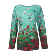 Load image into Gallery viewer, Floral Printing Women&#39;s Blouse Fashion Loose Casual Tunic Spring And