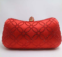 Load image into Gallery viewer, Flower Emerald Dark Green Rhinestone Crystal Clutch Evening Bags for