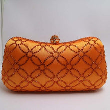 Load image into Gallery viewer, Flower Emerald Dark Green Rhinestone Crystal Clutch Evening Bags for