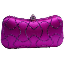 Load image into Gallery viewer, Flower Emerald Dark Green Rhinestone Crystal Clutch Evening Bags for