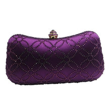 Load image into Gallery viewer, Flower Emerald Dark Green Rhinestone Crystal Clutch Evening Bags for
