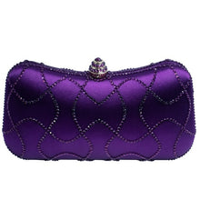 Load image into Gallery viewer, Flower Emerald Dark Green Rhinestone Crystal Clutch Evening Bags for