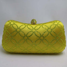 Load image into Gallery viewer, Flower Emerald Dark Green Rhinestone Crystal Clutch Evening Bags for