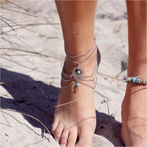 Foot Chain Anklet Bracelet For Women Body Jewelry Boho Ethnic Beads