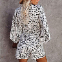 Load image into Gallery viewer, Foridol Leopard Print Bowknot Wide Leg Romper Overalls Casual - Sophornlilly