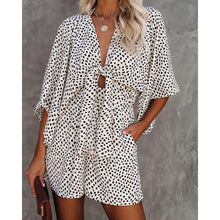 Load image into Gallery viewer, Foridol Leopard Print Bowknot Wide Leg Romper Overalls Casual - Sophornlilly