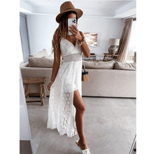 Load image into Gallery viewer, Foridol Sexy Hollow Out White Lace Rompers Playsuit Women Summer - Sophornlilly