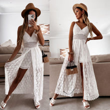 Load image into Gallery viewer, Foridol Sexy Hollow Out White Lace Rompers Playsuit Women Summer - Sophornlilly