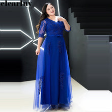 Load image into Gallery viewer, Formal Evening Dress Royal Blue Pearl Women Party Dresses