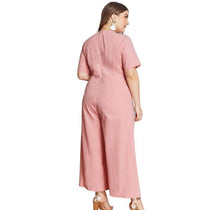 Load image into Gallery viewer, Formal Women Solid Casual Jumpsuits Bust Lace Up Bow Sexy Deep V - Sophornlilly