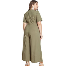 Load image into Gallery viewer, Formal Women Solid Casual Jumpsuits Bust Lace Up Bow Sexy Deep V - Sophornlilly