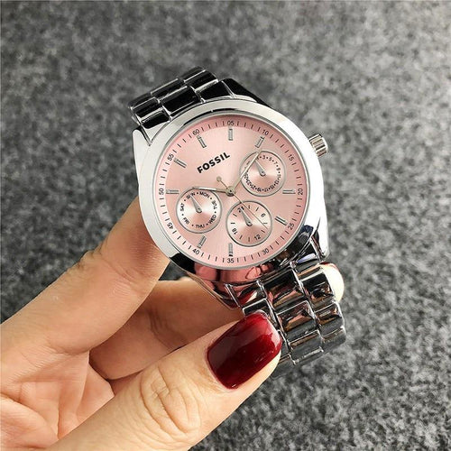 Fossil  Quartz Wrist Dress Women Watches Silver Bracelet Ladies Watch - Sophornlilly