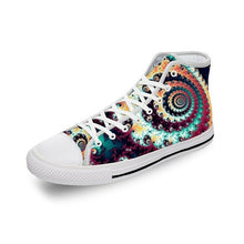 Load image into Gallery viewer, Fractal Dawn Graphic Funny Cool White Cloth Fashion 3D Print High Top