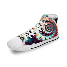 Load image into Gallery viewer, Fractal Dawn Graphic Funny Cool White Cloth Fashion 3D Print High Top