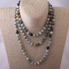 Load image into Gallery viewer, Artisan Jewelry Fashion knotted long Halsband Amazonite
