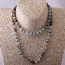 Load image into Gallery viewer, Artisan Jewelry Fashion knotted long Halsband Amazonite