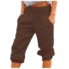 Load image into Gallery viewer, Casual Women Capri Pants Pockets Solid Color