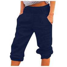 Load image into Gallery viewer, Casual Women Capri Pants Pockets Solid Color