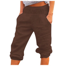 Load image into Gallery viewer, Casual Women Capri Pants Pockets Solid Color