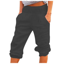 Load image into Gallery viewer, Casual Women Capri Pants Pockets Solid Color