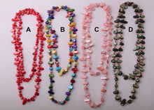 Load image into Gallery viewer, Long Knotted Halsband Rainbow Color Crystal and