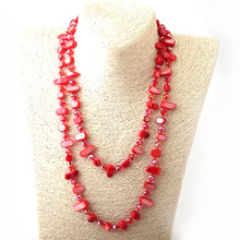 Load image into Gallery viewer, Long Knotted Halsband Rainbow Color Crystal and