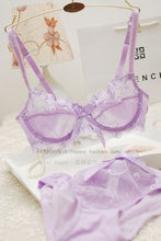 Load image into Gallery viewer, Bra &amp; Brief Sets Flower gauze lace embroidery ultra