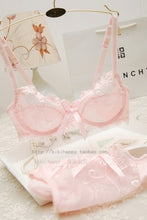 Load image into Gallery viewer, Bra &amp; Brief Sets Flower gauze lace embroidery ultra