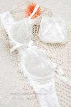 Load image into Gallery viewer, Bra &amp; Brief Sets Flower gauze lace embroidery ultra