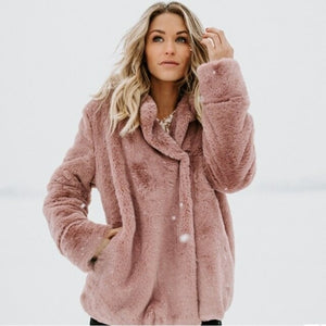 Fleece Sweater Women Cardigan