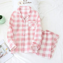Load image into Gallery viewer, Fresh Maple Leaf Pajama Sets Women 100% Gauze Cotton Long Sleeve