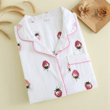 Load image into Gallery viewer, Fresh Maple Leaf Pajama Sets Women 100% Gauze Cotton Long Sleeve