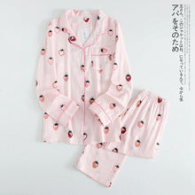 Load image into Gallery viewer, Fresh Maple Leaf Pajama Sets Women 100% Gauze Cotton Long Sleeve