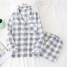 Load image into Gallery viewer, Fresh Maple Leaf Pajama Sets Women 100% Gauze Cotton Long Sleeve