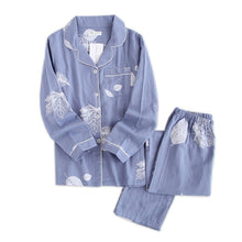 Load image into Gallery viewer, Fresh Maple Leaf Pajama Sets Women 100% Gauze Cotton Long Sleeve