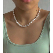 Load image into Gallery viewer, Fresh water pearl necklace 7 8MM non standard Baroque pearl clavicle - Sophornlilly
