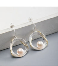 Load image into Gallery viewer, Freshwater Pearl Earrings For Woman Exaggerated Real 925 Sterling