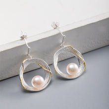 Load image into Gallery viewer, Freshwater Pearl Earrings For Woman Exaggerated Real 925 Sterling