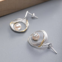 Load image into Gallery viewer, Freshwater Pearl Earrings For Woman Exaggerated Real 925 Sterling