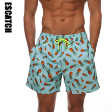 Load image into Gallery viewer, Fruit Pineapple Blue Green Swimwear Men Swim Shorts Swimming Trunks