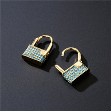 Load image into Gallery viewer, Funmode Trendy Style Padlock Design Drop Earring Dangle Earring For