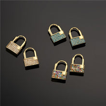 Load image into Gallery viewer, Funmode Trendy Style Padlock Design Drop Earring Dangle Earring For