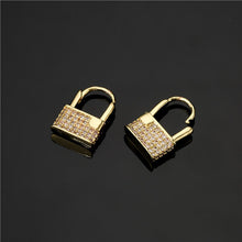 Load image into Gallery viewer, Funmode Trendy Style Padlock Design Drop Earring Dangle Earring For
