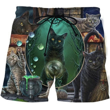 Load image into Gallery viewer, Funny Smelly Face Cat 3D Printed Mens Shorts Mesh Lining Comfortable