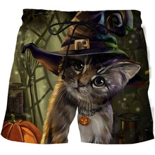 Load image into Gallery viewer, Funny Smelly Face Cat 3D Printed Mens Shorts Mesh Lining Comfortable